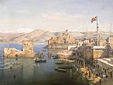 Unknown Ansicht des Hafens von Beirut painting